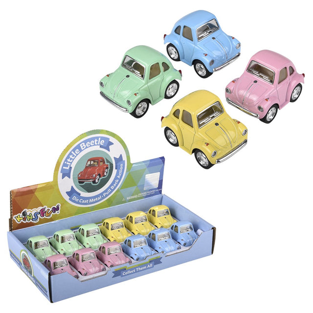 Die-Cast Pull Back VW Mini Beetle (1 DSP)