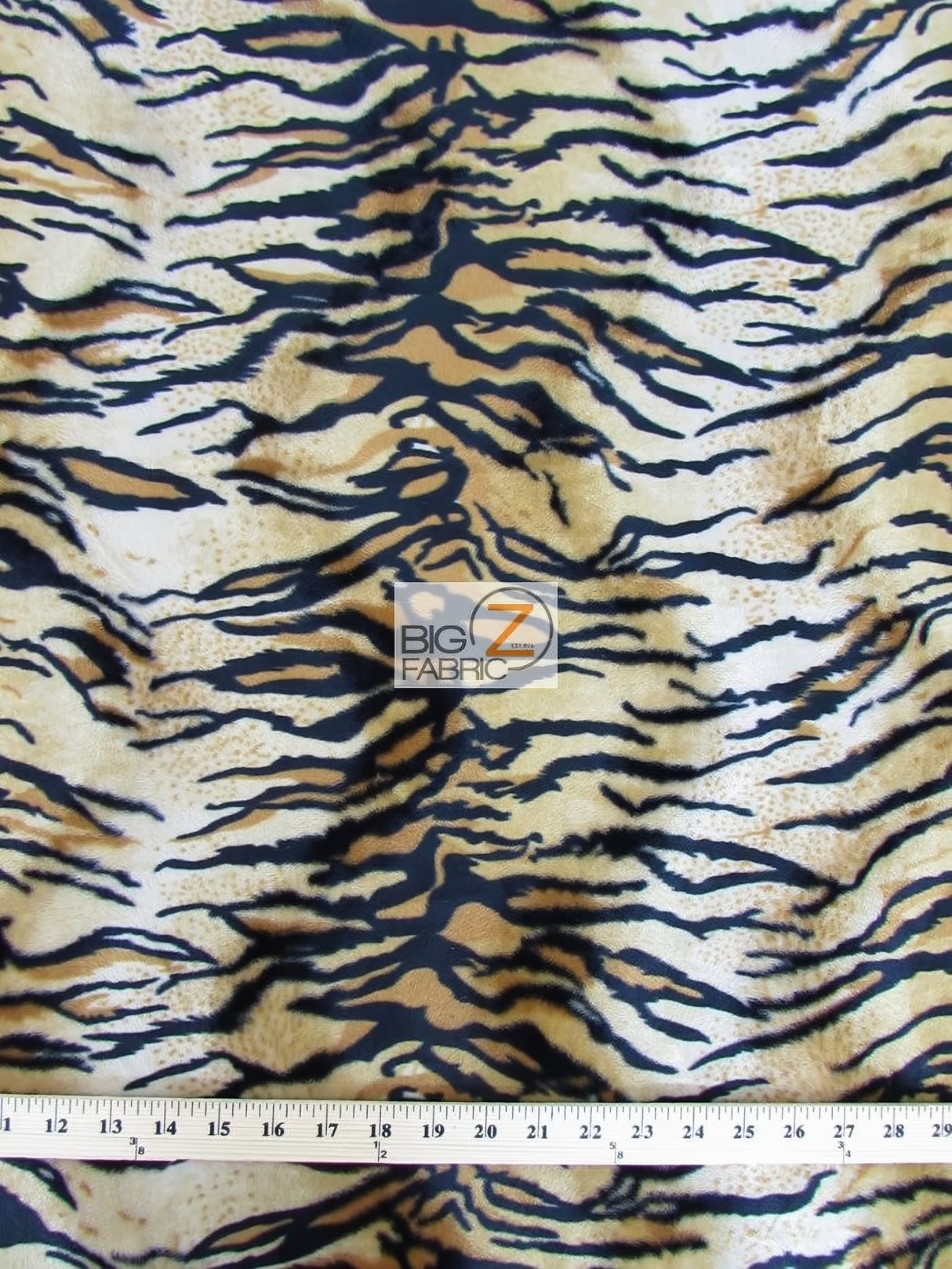 Velboa Faux Fur Tiger Animal Print Fabric By The Yard