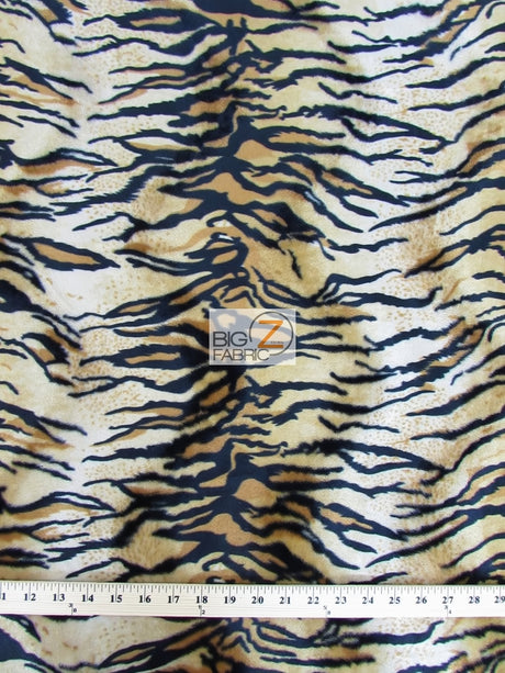 Velboa Faux Fur Tiger Animal Print Fabric By The Yard