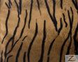 Brown Velboa Tiger Animal Short Pile Fabric