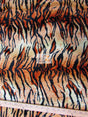 Orange Velboa Tiger Animal Short Pile Fabric