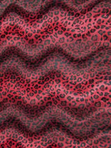 Red/Black Velboa Leopard Animal Fabric by the Yard