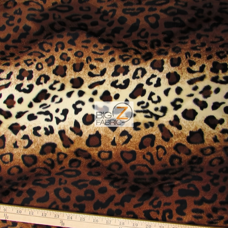 Brown/Light Brown Velboa Leopard Faux Fur Fabric