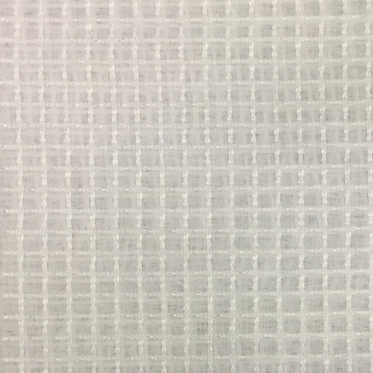 Victoria Sheer Polyester Fabric - Square Design, 110" Width (1 Yard)