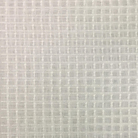 Victoria Sheer Polyester Fabric - Square Design, 110" Width (1 Yard)