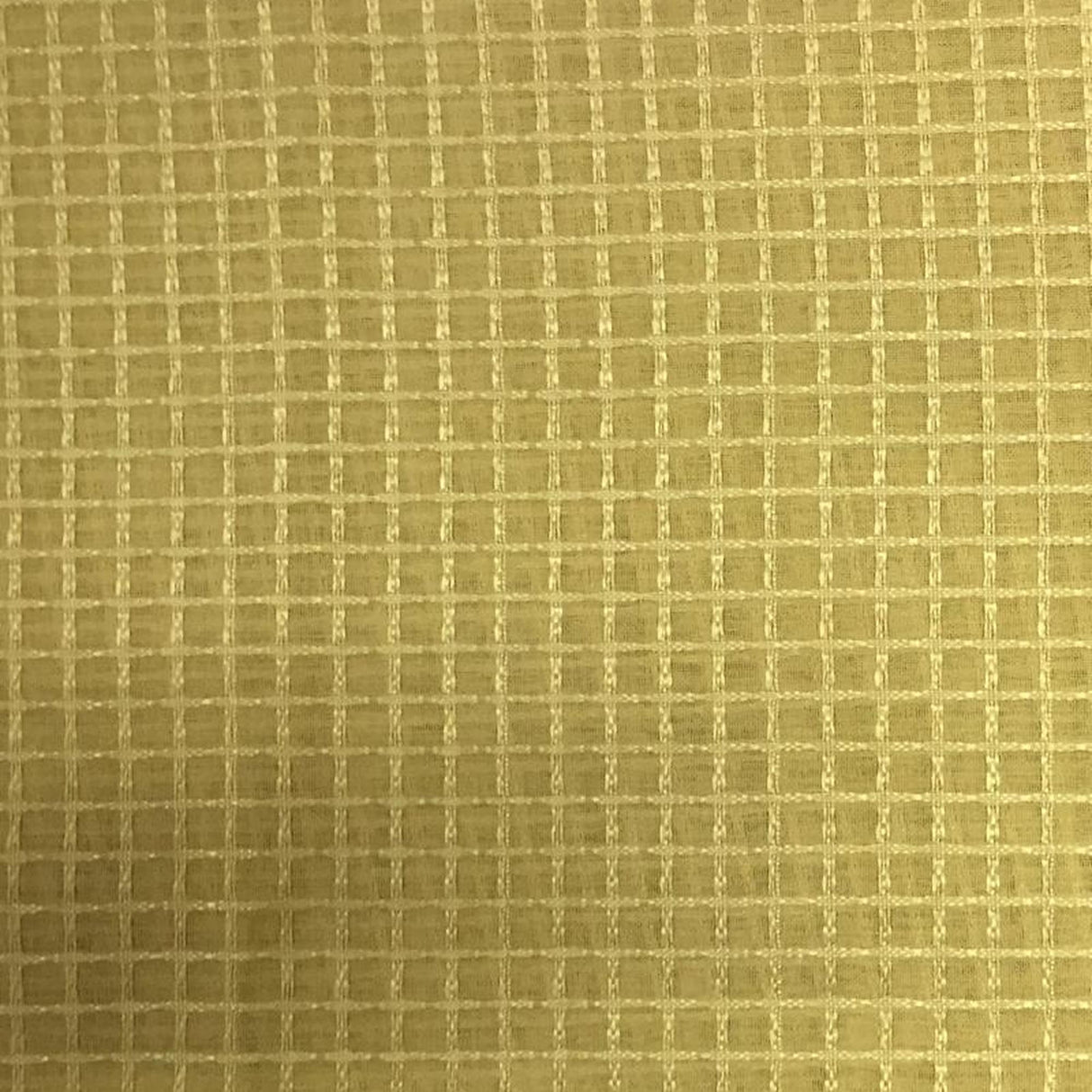 Victoria Sheer Polyester Fabric - Square Design, 110" Width (1 Yard)