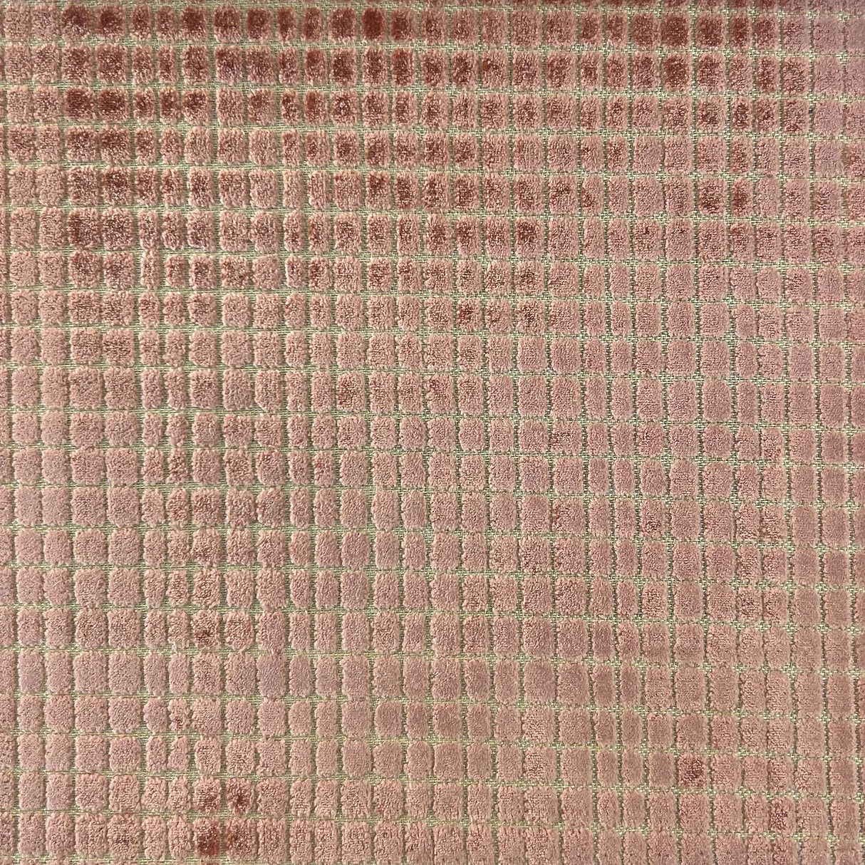 Vika Velvet Fabric - Geometric Small Square, 55" Width (1 Yard)