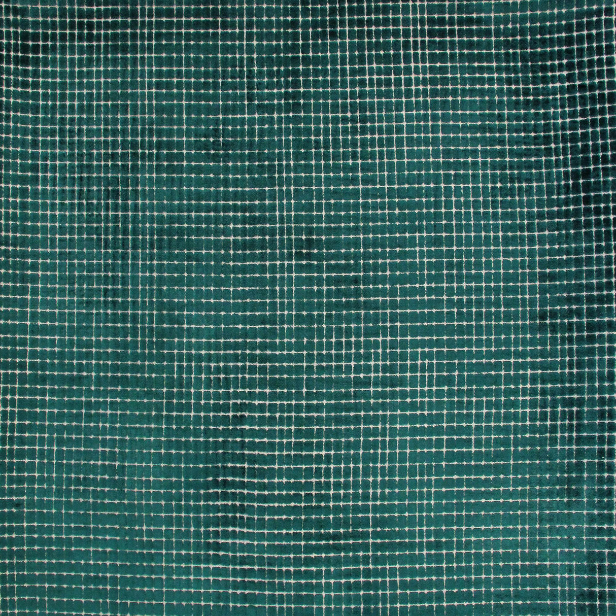 Vika Velvet Fabric - Geometric Small Square, 55" Width (1 Yard)