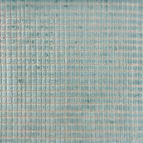 Vika Velvet Fabric - Geometric Small Square, 55" Width (1 Yard)