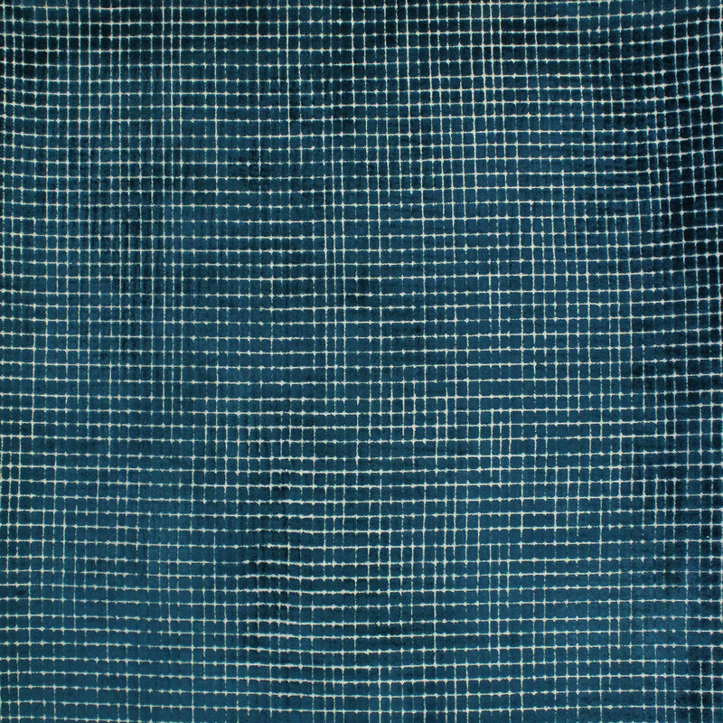 Vika Velvet Fabric - Geometric Small Square, 55" Width (1 Yard)