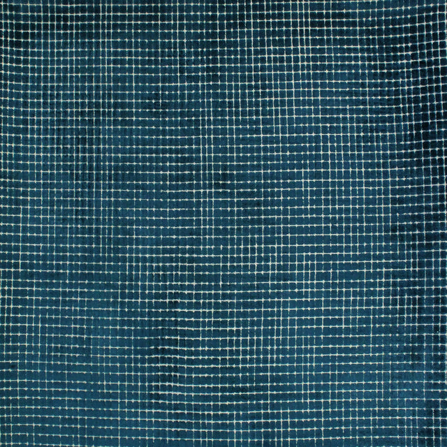Vika Velvet Fabric - Geometric Small Square, 55" Width (1 Yard)