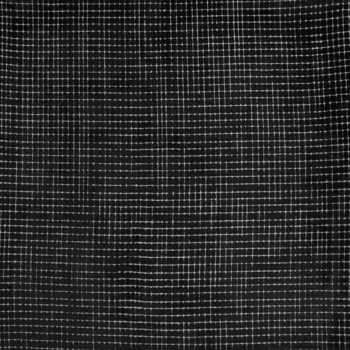 Vika Velvet Fabric - Geometric Small Square, 55" Width (1 Yard)