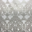 Vince Velvet Fabric - Damask Foil Print, 55" Width (1 Yard)