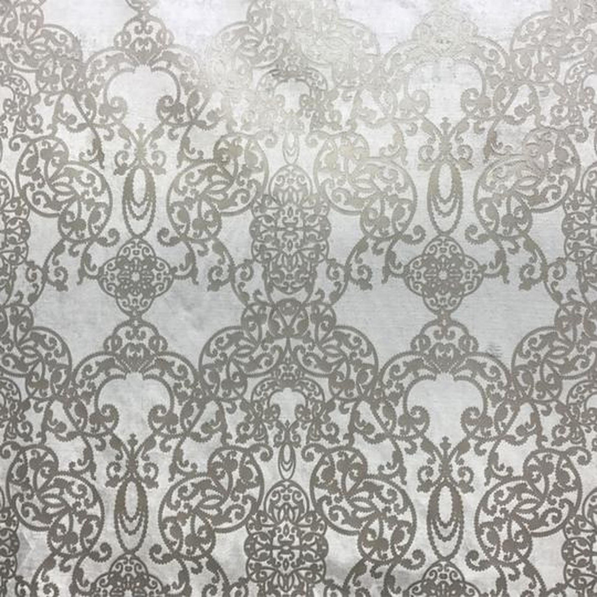 Vince Velvet Fabric - Damask Foil Print, 55" Width (1 Yard)