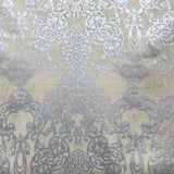 Vince Velvet Fabric - Damask Foil Print, 55" Width (1 Yard)