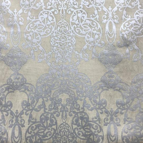 Vince Velvet Fabric - Damask Foil Print, 55" Width (1 Yard)