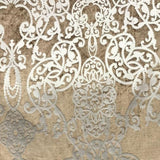 Vince Velvet Fabric - Damask Foil Print, 55" Width (1 Yard)
