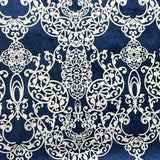 Vince Velvet Fabric - Damask Foil Print, 55" Width (1 Yard)