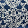 Vince Velvet Fabric - Damask Foil Print, 55" Width (1 Yard)