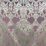 Vince Velvet Fabric - Damask Foil Print, 55" Width (1 Yard)
