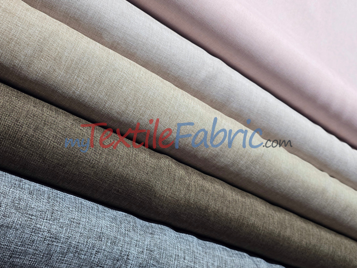 Vintage Linen Polyester Fabric - Faux Burlap, Rustic Natural Look, 58/60" Width (1 Yard)