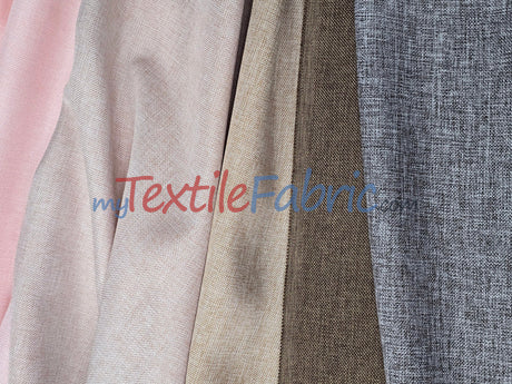 Vintage Linen Polyester Fabric - Faux Burlap, Rustic Natural Look, 58/60" Width (1 Yard)