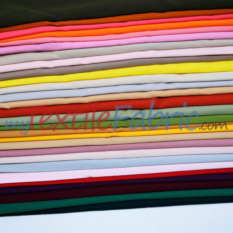 Visa Polyester Poplin Fabric - Solid, 58/60" Width (1 Yard)