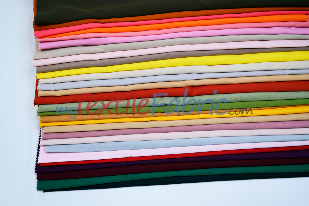 Visa Polyester Poplin Fabric - Solid, 58/60" Width (1 Yard)