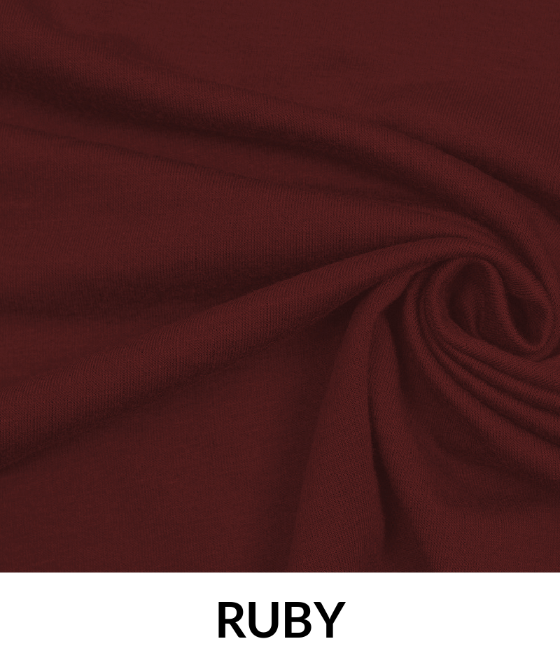 T/R French Terry Jersey Knit Fabric - 82% Polyester, 15% Rayon, 3% Spandex, French Terry Back, 215 GSM, 58/60" Width