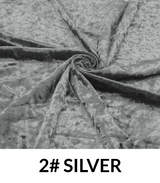 VLA1401 Crushed Velvet Polyester Spandex Fabric - Crushed Velvet, 58-60" Width