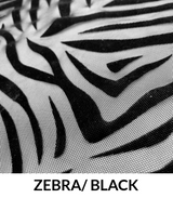 Flocked Mesh Zebra Polyester Fabric - Zebra Pattern, Mesh Fabric
