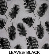 Flocked Mesh Leaves Polyester Fabric - Leaves Pattern