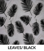 Flocked Mesh Leaves Polyester Fabric - Leaves Pattern