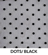 Flocked Mesh Polka Dots Polyester Fabric - Black Polka Dots, Mesh Fabric