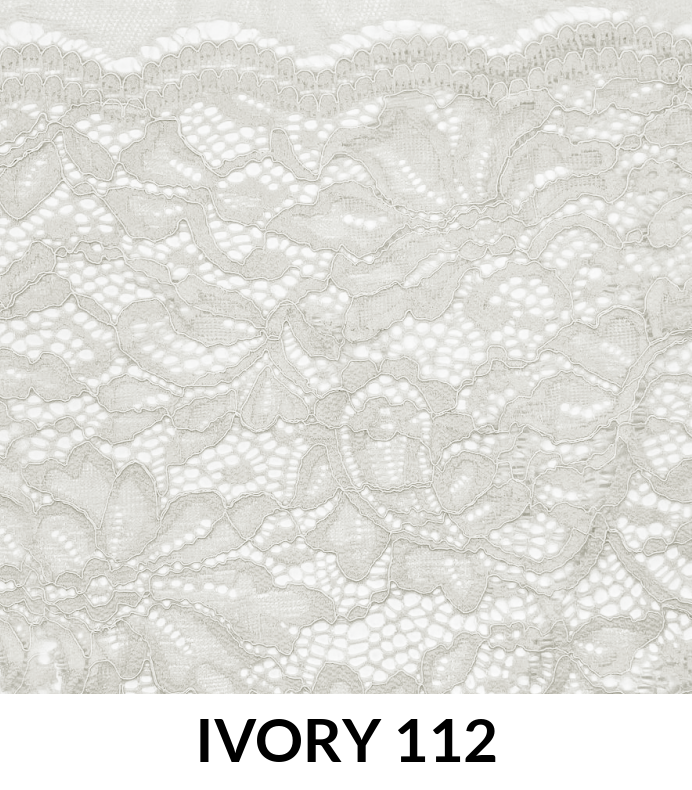 Stretch Lace Nylon Spandex Scalloped (T300) - Lace Fabric, Scalloped Pattern