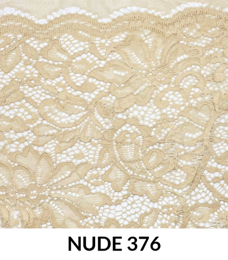 Stretch Lace Nylon Spandex Scalloped (T300) - Lace Fabric, Scalloped Pattern