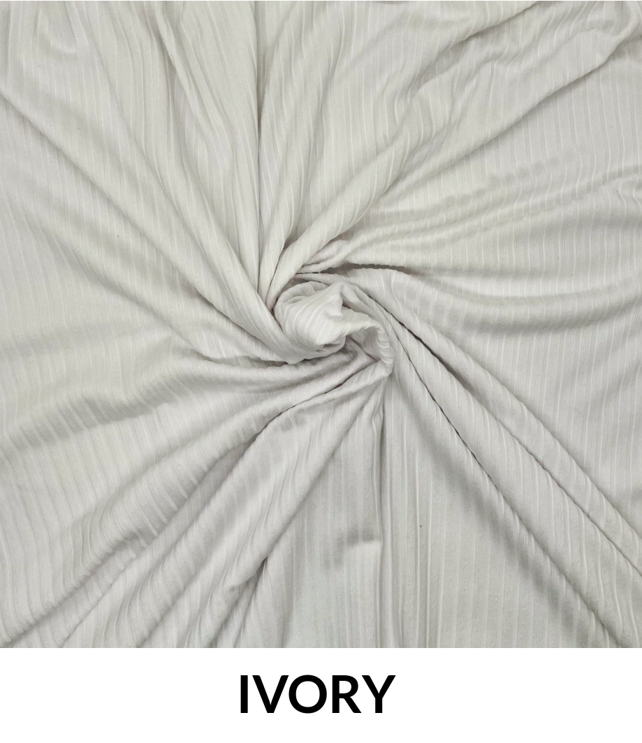 Yummy Rib 6 X 2 Polyester Spandex Fabric - Ribbed, Stretch Fabric