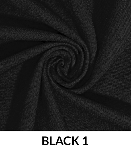 VLA2633 Heavy Ponte Rayon Modal Fabric - Black, Solid, 310 GSM