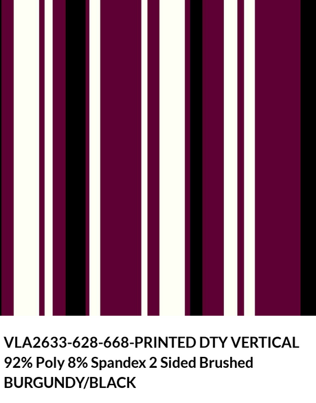VLA2633 Vertical Print DTY Brushed Fabric - Vertical Print, Swatch Card