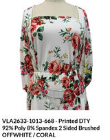 Medium Florals Print DTY Brushed Fabric - Floral Print, Multi Color