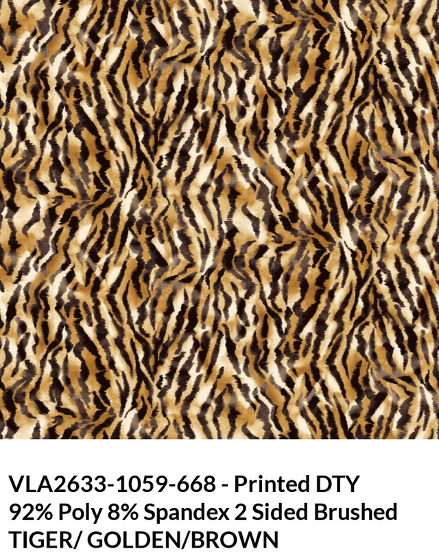 Animal Print DTY Brushed Fabric - Animal Print, Brushed Finish