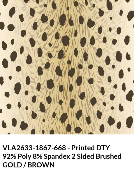 Animal Print DTY Brushed Fabric - Animal Print, Brushed Finish