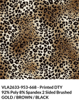 Animal Print DTY Brushed Fabric - Animal Print, Brushed Finish