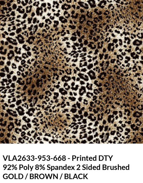 Animal Print DTY Brushed Fabric - Animal Print, Brushed Finish