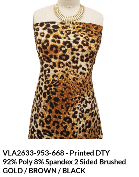 Animal Print DTY Brushed Fabric - Animal Print, Brushed Finish