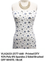 Ditsy Florals Print DTY Brushed Fabric - Floral Print, 2-Sided Brushed, 92% Polyester 8% Spandex