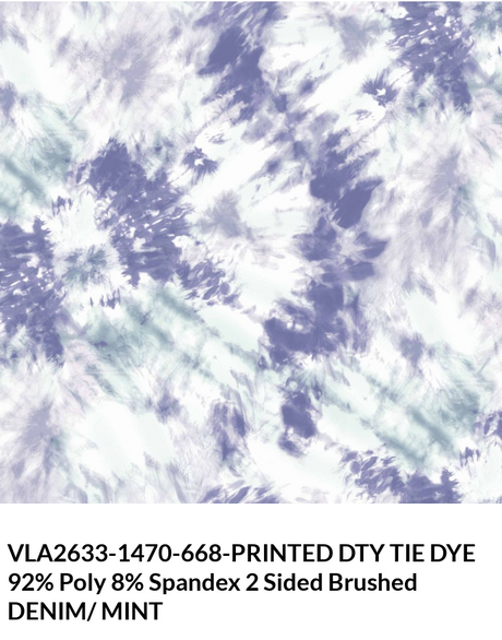 VLA2633 DTY Brushed Fabric - Tie Dye Print