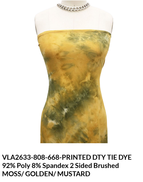 VLA2633 DTY Brushed Fabric - Tie Dye Print