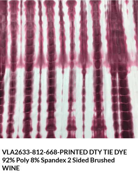 VLA2633 DTY Brushed Fabric - Tie Dye Print