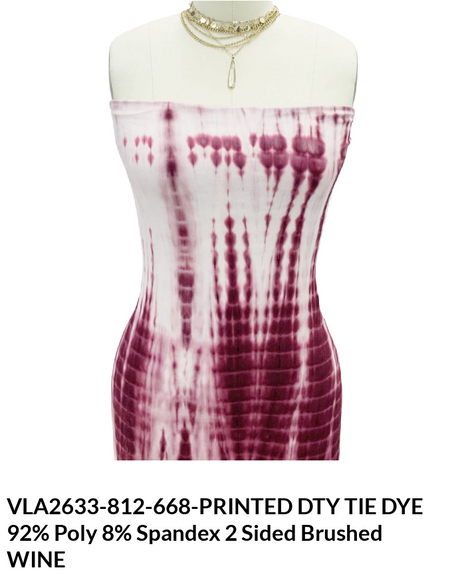 VLA2633 DTY Brushed Fabric - Tie Dye Print